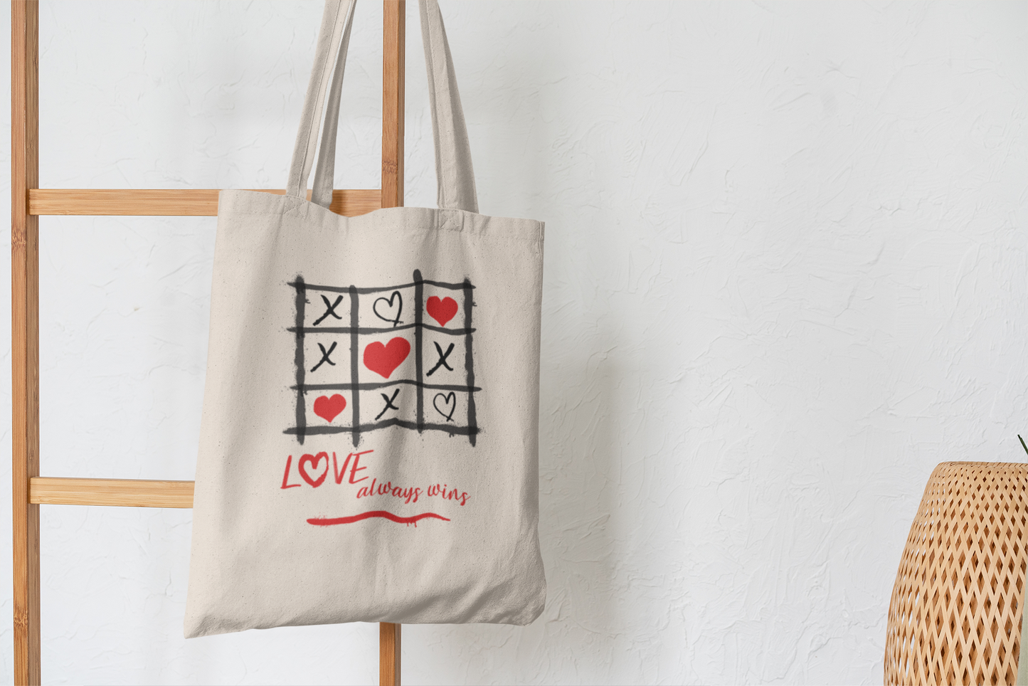 Jutebeutel | TicTacToe mit LOVE